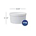 HIC Kitchen Souffle Ramekin Set, Fine White Porcelain, 14-Ounce, Set of 4