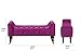 Divano Roma Furniture Classic Tufted Microfiber Footrest/Footstool/Ottoman with Casters (Purple)