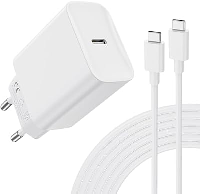 30W USB C Ladegerät, Schnellladegerät mit 2M Schnellladekabel for iPhone 17 16 15/17 16 15 Pro/17 16 15 Pro Max/17 Air/16 15 Plus/iPad Pro/Mini/Air, Samsung Galaxy, Netzteil Charger Stecker