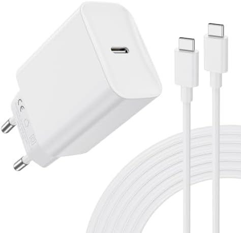 30W USB C Ladegerät, Schnellladegerät mit 2M Schnellladekabel for iPhone 17 16 15/17 16 15 Pro/17 16 15 Pro Max/17 Air/16 15 Plus/iPad Pro/Mini/Air, Samsung Galaxy, Netzteil Charger Stecker