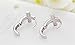 Unisex Man 925 Sterling Silver Plain Black Mens Cross Stud Earrings Hoop Huggie Gift Plain