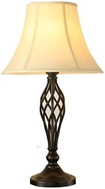 Surpars House Traditional Fabric Table Lamp Iron Scrollwork Desk Lamp