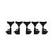 Pack of 5pcs Bass Tuning Pegs Black Sealed Machine Head for 5 String Bass 2L3R