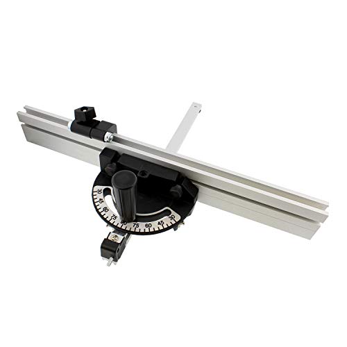 DCT Table Saw Fence and Miter Gauge for Table Saw with 3/8in x 3/4in Miter Saw Fence Bar - Table Saw Gauge, 18 Inch