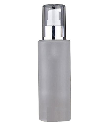 1PCS Empty Glass Upscale Refillable Dispenser Cosmetic Pump Lotion Bottle Containers For Skin Care Cream Serums Liquid Treatment Beauty (80ML)