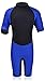 Realon Kids Wetsuit Shorty Full 3mm Premium Neoprene Lycra Swimsuit Toddler Baby Children and Girls Boys Youth Swim Surfing Snorkel Dive Snorkel XSPAN Back Zip Suit (Boy's Shorty Suit 3mm / Blue, XS)