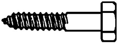 Stainless Steel LAG CREW 5/16 x 1-1/2 , Pack of 5