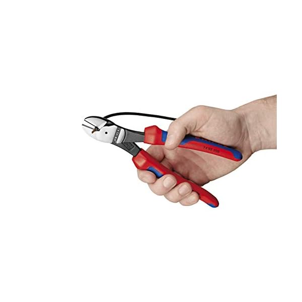 KNIPEX Kraft-Seitenschneider mit Comfort-Griffen schwarz atramentiert 200 mm, 74 02 200 – Bild 5