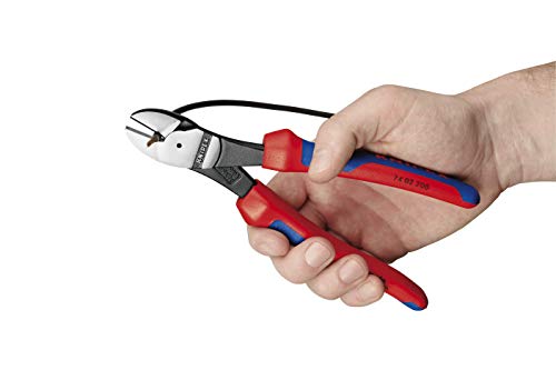 KNIPEX Kraft-Seitenschneider mit Comfort-Griffen schwarz atramentiert 200 mm, 74 02 200 – Bild 5