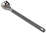 Valtcan Titanium Long Handle Spork Polished Bowl Camping Keyring