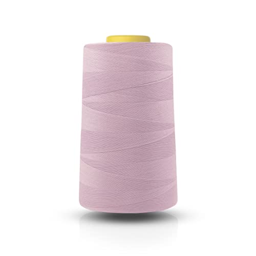 Realm Single Overlocking Sewing Machine Polyester Thread 5000 Yards Cones White Black Natural Navy Red (Lilac)