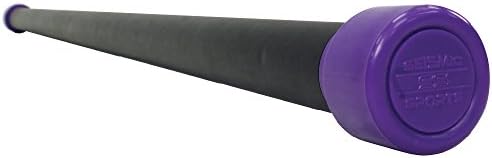 Seismic Sports - 5 lb Weighted Bar - 5 Pound Padded Exercise Workout Bar Purple End Cap for Crossfit, HIIT, Plyo, Cross Training and Cardio Exercise