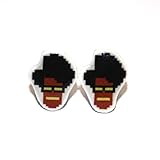 Sour Cherry Moss Pixel IT Crowd Stud Earrings