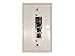Speaker Terminal Wall Plate 4 Spring Clip for Stereo Home Theater Sound System
