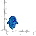aJudaica Blue Created Opal Hamsa Hand Pendant Necklace with Sterling Silver Chain (17.5)