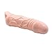 Realistic Soft Silicone Penis Extender, Penis Enhancer, Cock Penis Sheath, Penis Enlargement Sleeve Condom Sexual Delay Ejaculation Toy for Men, Flesh