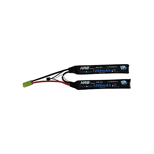 HRB 2S 7.4V 1200mah 25C-50C Lipo Battery Airsoft Tamiya for Gun Model AK Type