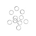 Beadaholique SSJL06 10-Piece Sterling Jump Lock Rings, 6mm, 18-Gauge, Silver