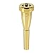 Whitelotous Gold Plated Trumpet Mouthpiece Meg 3C Size for Bach New