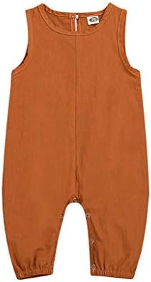 Zolimx Newborn Baby Girl Boy Clothes Summer 2019, 0 to 24 Months Toddler Solid Sleeveless Outfits Sets Infant Baby Girl Boy Jumpsuit Romper 1PC