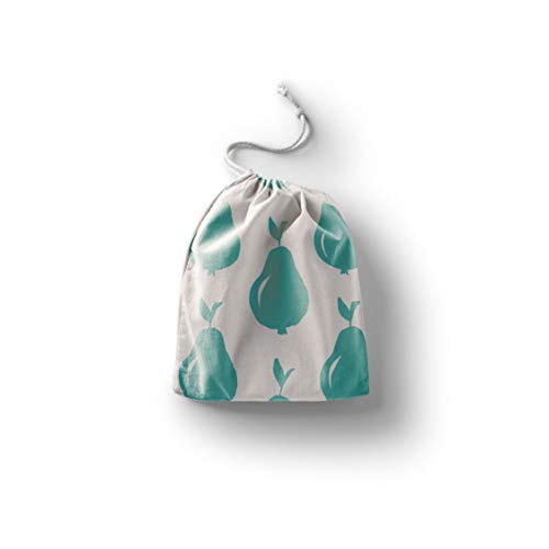 Le Jardin du Lin Bedruckte Baumwoll Taschen mit Kordelzug, Einkaufstasche, Beutel, Stoffsack, Stofftasche, Gemüsesack, Wiederverwendbare, Umweltfreundlich, Mehrzweck, Faltbar, Größe: 40x50 Cm