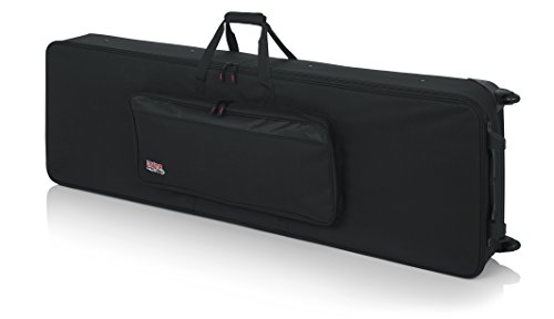 Gator Cases Lightweight Keyboard Case with Pull Handle and Wheels; Fits Extra Large 88-Note Keyboards (GK-88XL)