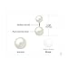 JewelryPalace 6-8mm Freshwater Cultured Pearl Button Ball Dangle Front and Jackets Earrings 925 Sterling Silver