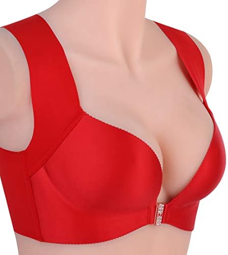 AooToo Sports Bra Womens Plus Size Front Closure Wireless Girls Novelty Yoga Bra