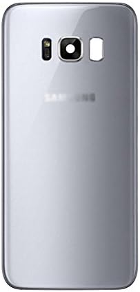 QSTREAM New Back Glass Replacement for Samsung Galaxy S8 &amp; S8 PLUS (All Carriers) Rear Cover Glass Panel Case Housing with Adhesive Preinstalled Repair Part (black) (Silver(for S8))