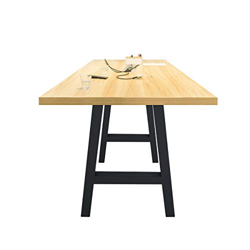 Tengchang 28" Dinner Table Legs Office Desk Metal Leg Kitchen Iron DIY Furniture Legs Industry Style Baking Finish Set of 2