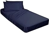 Cot Sheets 30 x 75 (Fitted, Flat, Sets) 4 Piece Set Navy