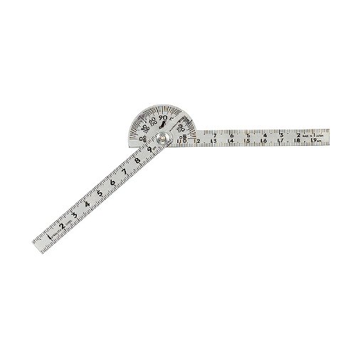 Shinwa 62995 Protractor Mini Hard Chrome Finish Stainless Steel