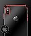 ka tike Compatible for iPhone X/XS Case, Electroplated Frame Ultra Thin Slim Fit Soft Silicone TPU Cover 5.8 inch (#1-Red)
