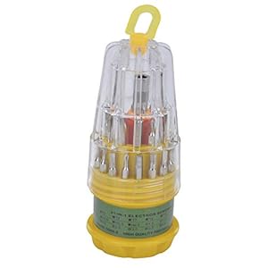 IZOM 6036 31 in 1 Precision Screwdriver Set (Yellow, Chrome Finish, 31-Pieces)