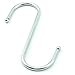 WOVTE Stainless Steel S Shaped Silver Tone Polished Plating Hanging Hooks for Kitchen, Bathroom, Bedroom and Office Pack of 20