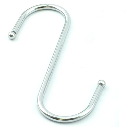 WOVTE Stainless Steel S Shaped Silver Tone Polished Plating Hanging Hooks for Kitchen, Bathroom, Bedroom and Office Pack… 2 WOVTE Stainless Steel S Shaped Silver Tone Polished Plating Hanging Hooks for Kitchen, Bathroom, Bedroom and Office Pack… - Image 3