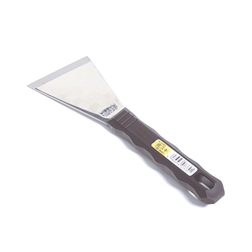 Nisaku NJP330 Paint and Putty Scraper Knife, Authentic Tomita (Est. 1960) Japanese Stainless Steel, 2" Angled Blade, Black - Thumbnail 3