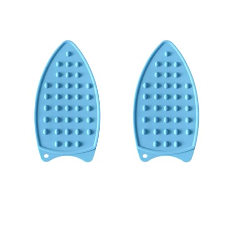 2Pcs Silicone Iron Rest Pads, Anti-Slip Heat Resistant Silicone Iron Mat Hot Safety Protection Ironing Rest Pad Protective Pads for Flat Irons, Ironing Board