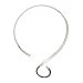 Shiny Silver S Hook Swirl 5mm Neckwire Choker Collar Necklace Wire (CS3)