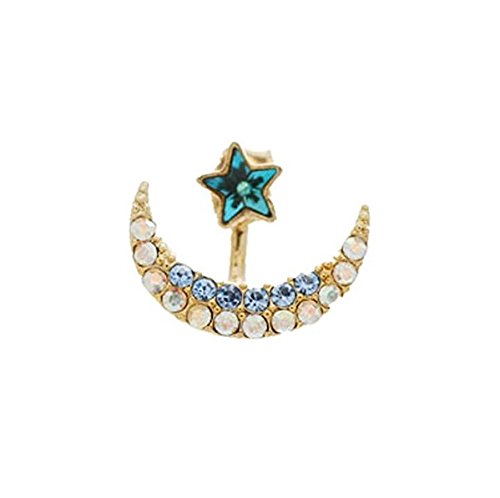 Pixel Jewelry 1985 - Fashion Women Moon Star Shape Crystal Rhinestone Stud Ear Earrings Stud