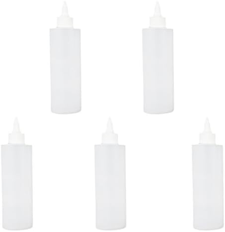 5Pcs Empty Tattoo Ink Pigment Bottles Twist Top Cap 250ml 9oz