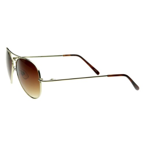 zeroUV - Small Classic Aviator Sunglasses 50mm Aviators (Gold)