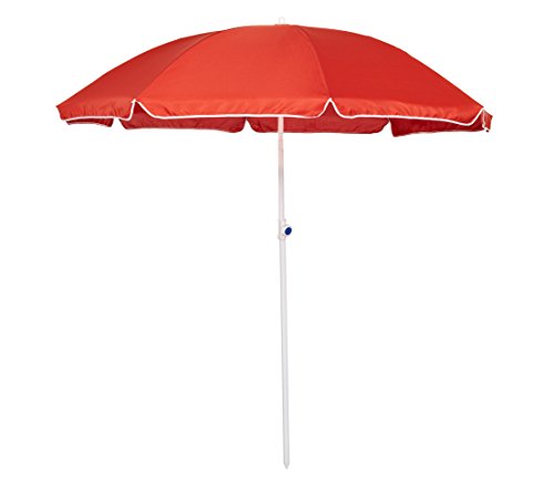 Dehner Gute Wahl Sonnenschirm Saturn, Ø 200 cm, Höhe 180 cm, Polyester, orange