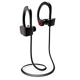Sports Headphones Running Headphones Professional Wireless Bluetooth Headphones IPX7 Waterproof HD Stereo Noise Reduction Sweat-proof Ear-hook Headphones Suitable for Running Fitness 8 Hours Battery