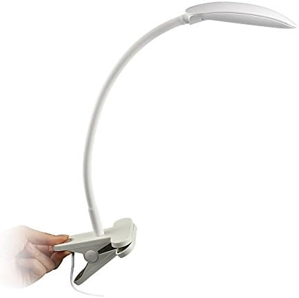 FastFox Portable Bright LED Desk Lamp with 360 Degrees Gooseneck and Stand Clip for Night Reading