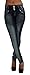 Style LA6A154aS – Colombian Design, Mid Waist, Butt Lift, Skinny Jeans in Washed Dark Blue Size 5