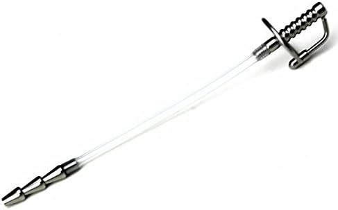 The Bondage Locker Prince's Wand Urethral and Penis Plug Urethral Sounds Dilator, Silver, 230 x 9 mm (Pack of 1)