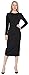 Marycrafts Women's Work Office Business Long Sleeve Pencil Midi Dress