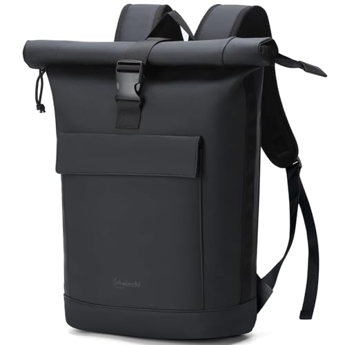 Lekeinchi Rolltop Stylish Laptop Backpack 17 Inch Waterproof Large Travel Backpack School Backpack for Travel, University, Work