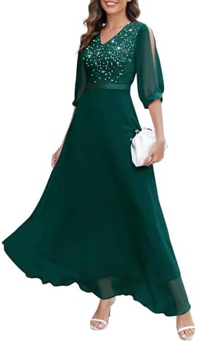 alex evenings women's long sequin dress with flutter sleeves Amazon.com: Alex Evenings Women's Long Sequin Dress with Flutter Sleeves, Mink, 6 : Clothing, Shoes & Jewelry